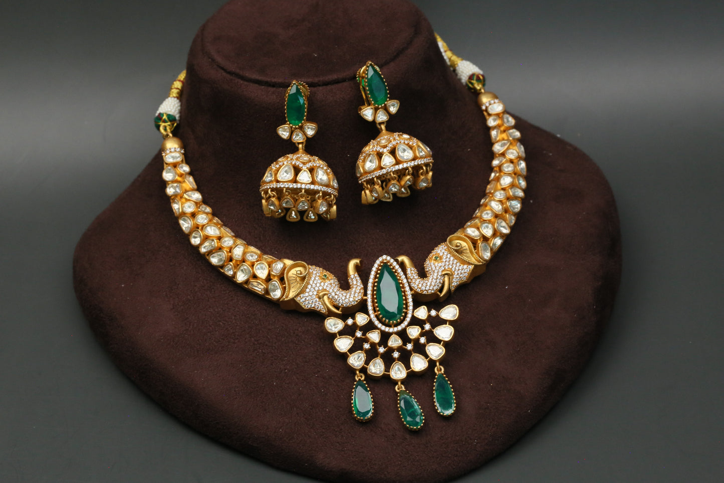 Gajraj Real Moissanites, Micro CZ & Doublet Set
