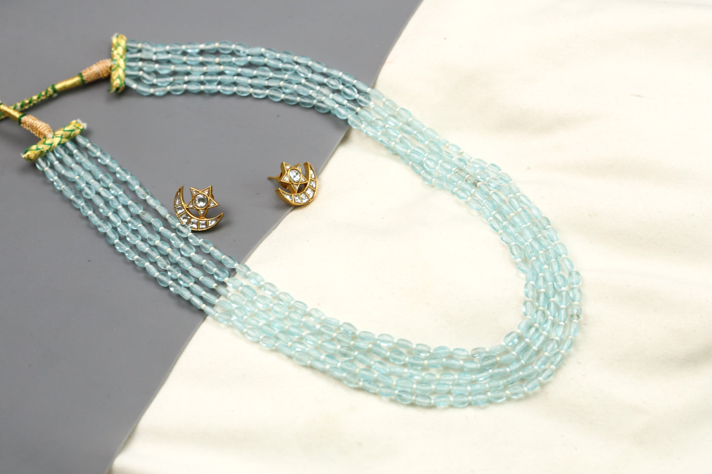 Rasa Semiprecious Mala Necklace - Aqua