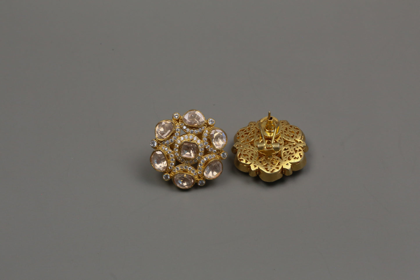 Next To Real Silver Handmade Moissanite Studs