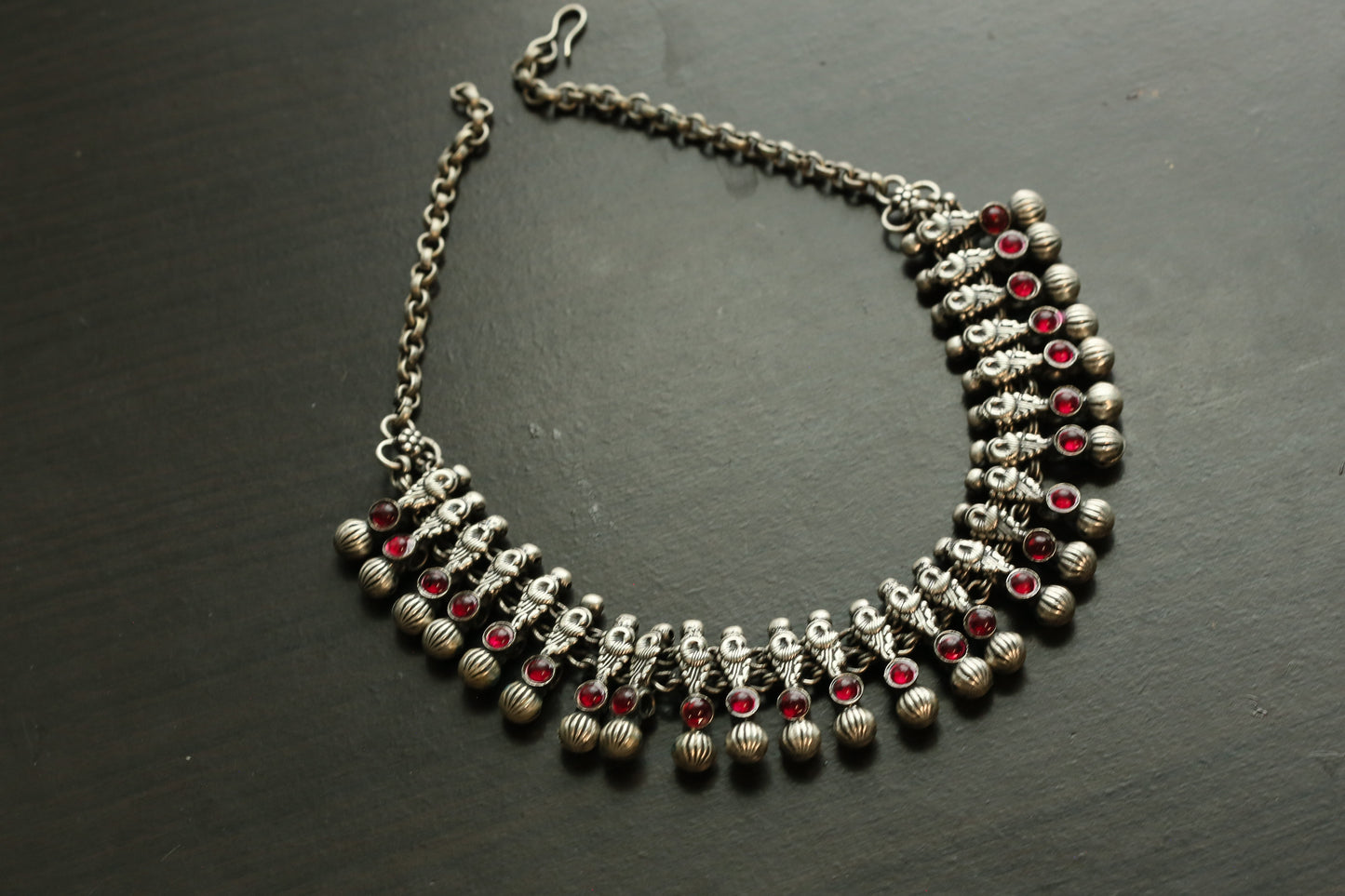 Yashodha Silver Look Necklace - Style 3