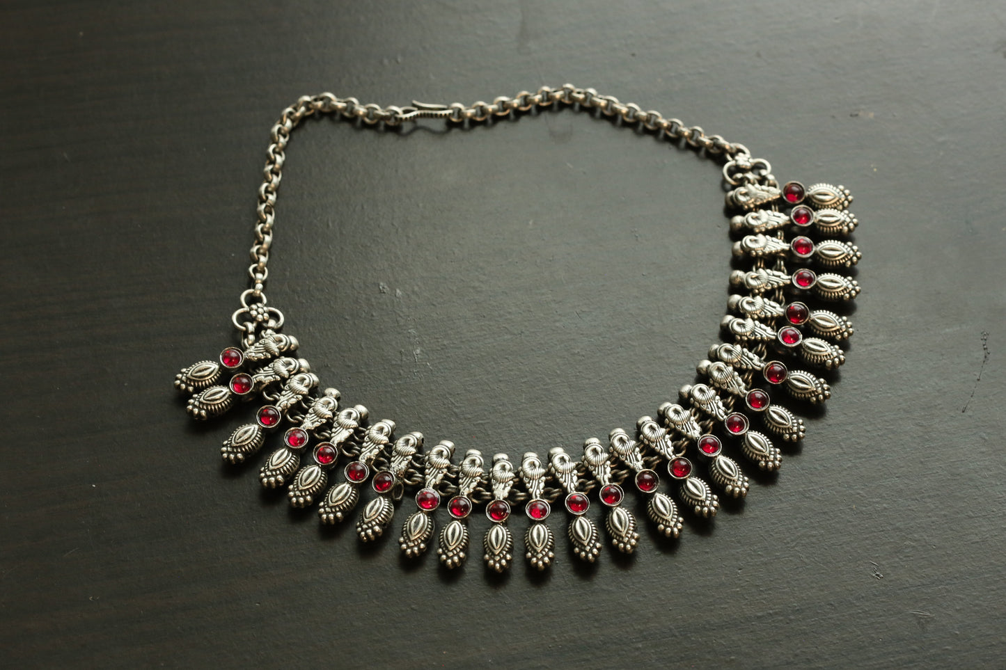 Yashodha Silver Look Necklace - Style 5