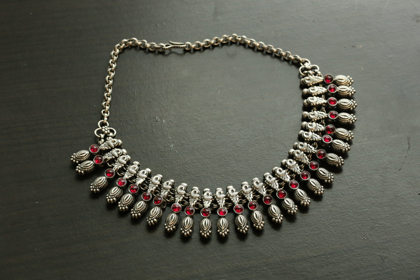 Yashodha Silver Look Necklace - Style 5