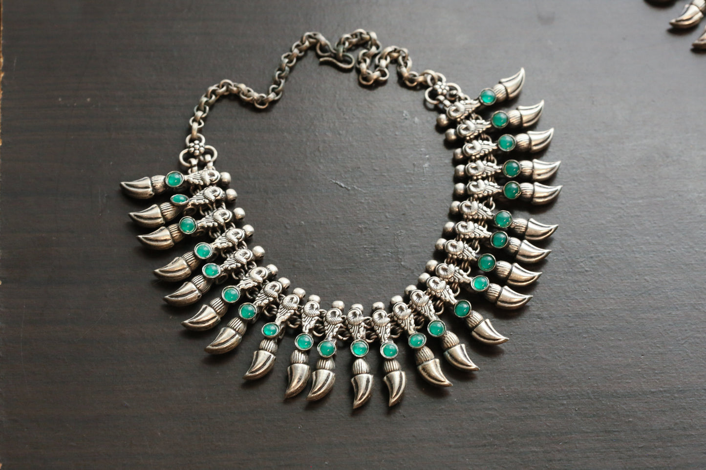 Yashodha Silver Look Necklace - Style 6
