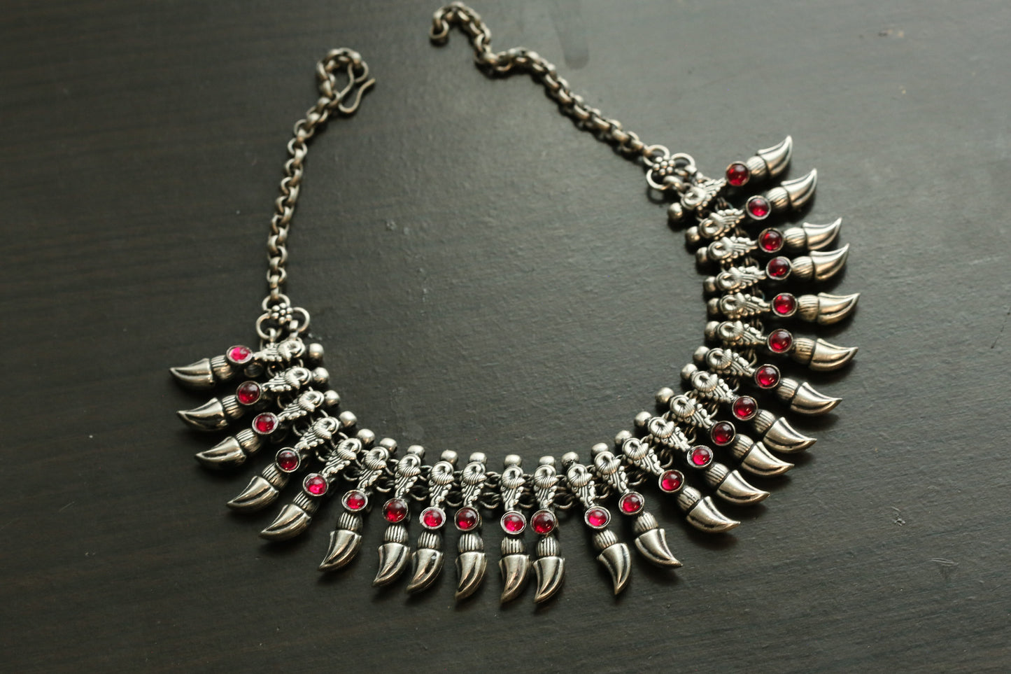 Yashodha Silver Look Necklace - Style 7
