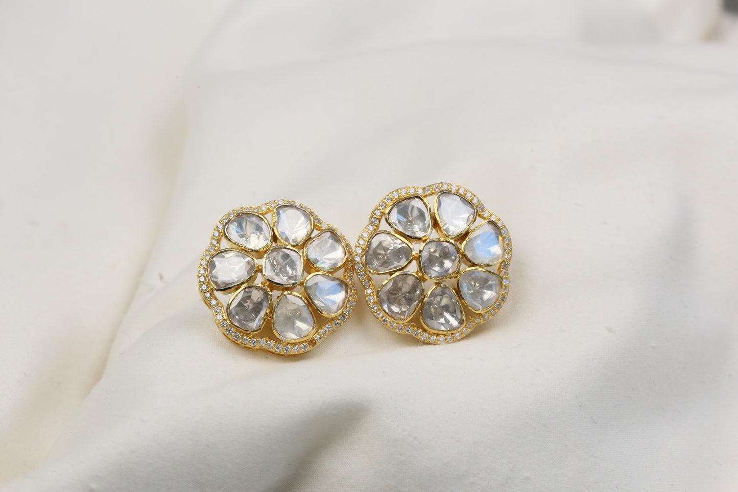 Next To Real Handmade Moissanite Studs - Style 2
