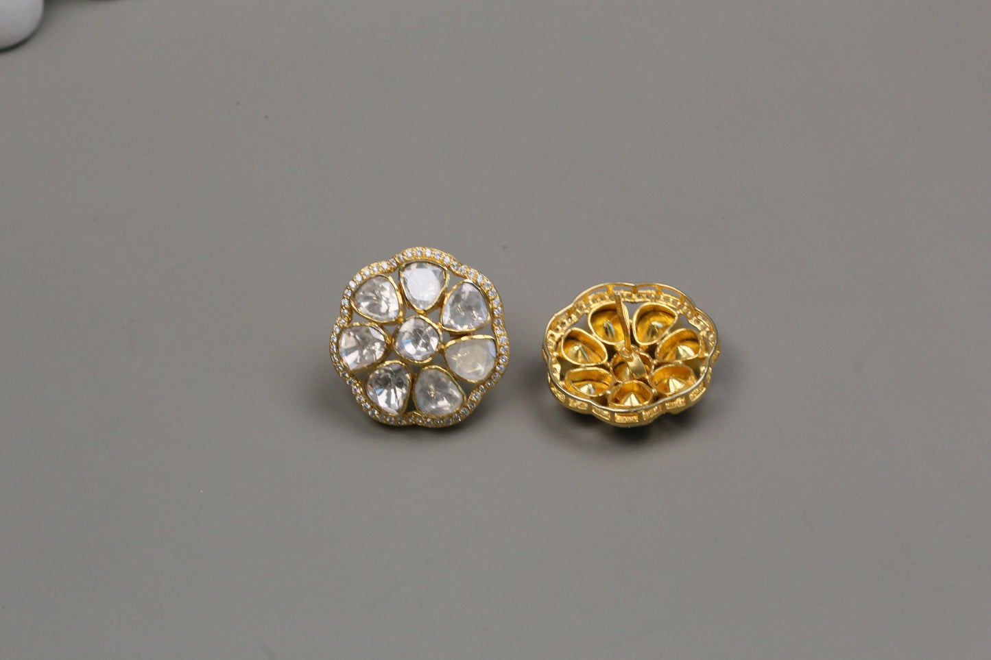 Next To Real Handmade Moissanite Studs - Style 2