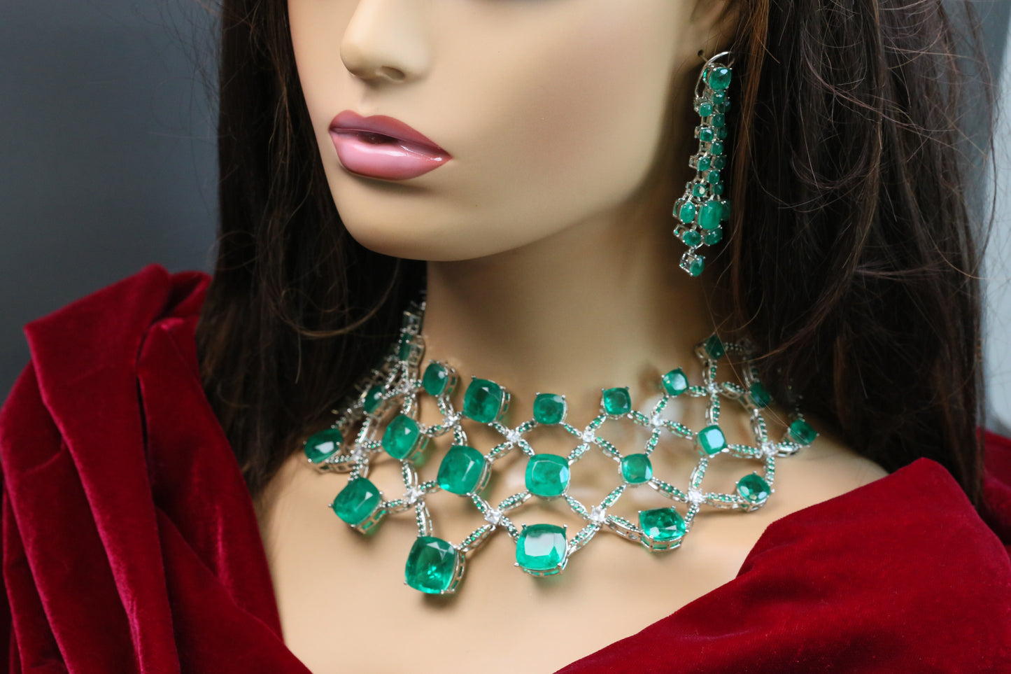 Isha Premium Doublet Choker Necklace Set