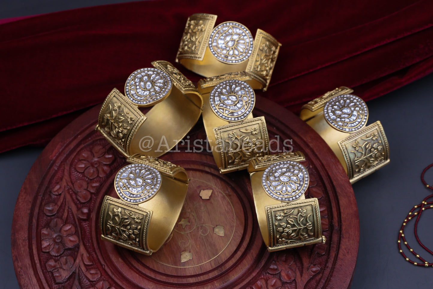 Mahira Premium Designer Jadau Kundan Bracelet (Openable)
