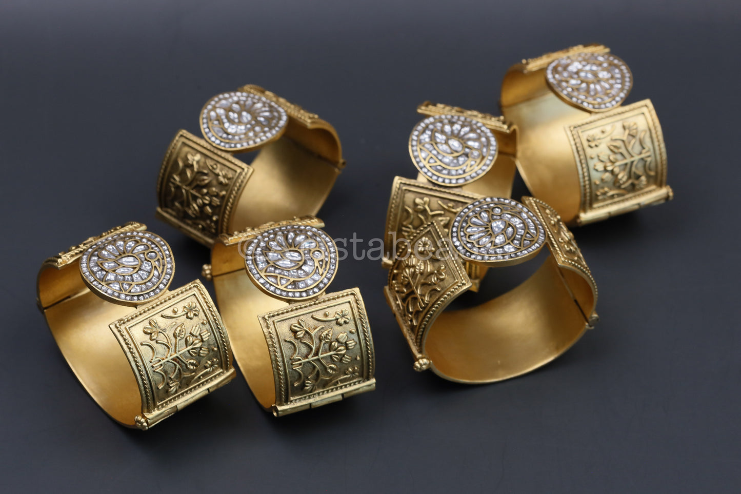 Mahira Premium Designer Jadau Kundan Bracelet (Openable)