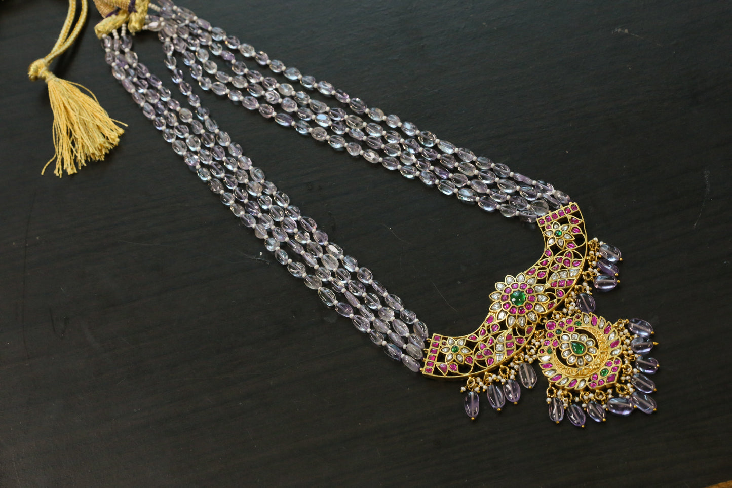 Amethyst Jadau Kundan Necklace