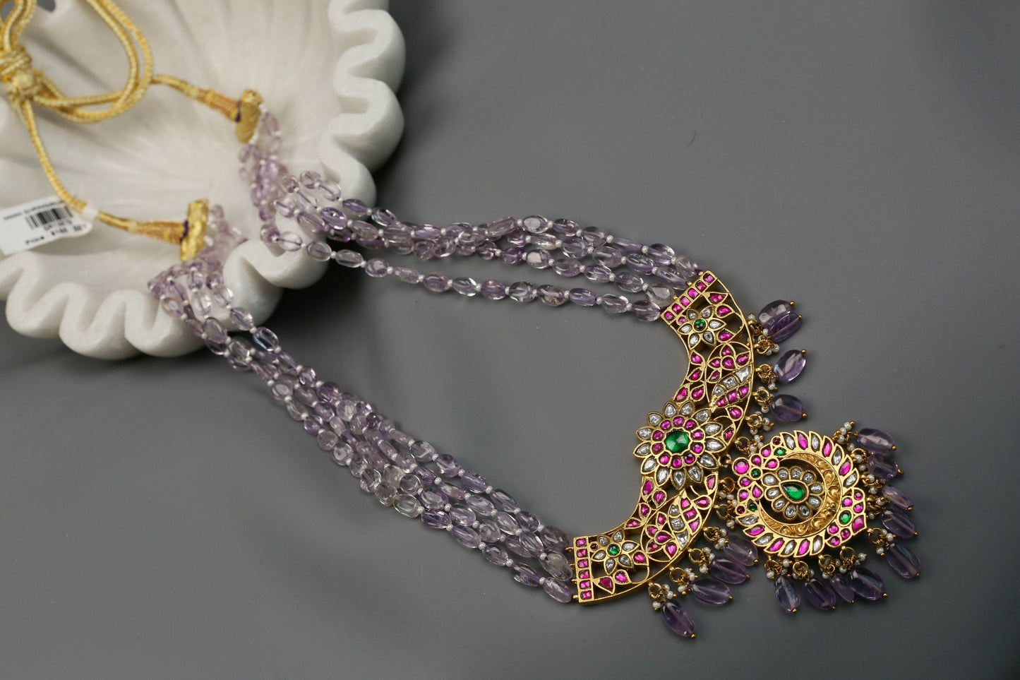 Amethyst Jadau Kundan Necklace