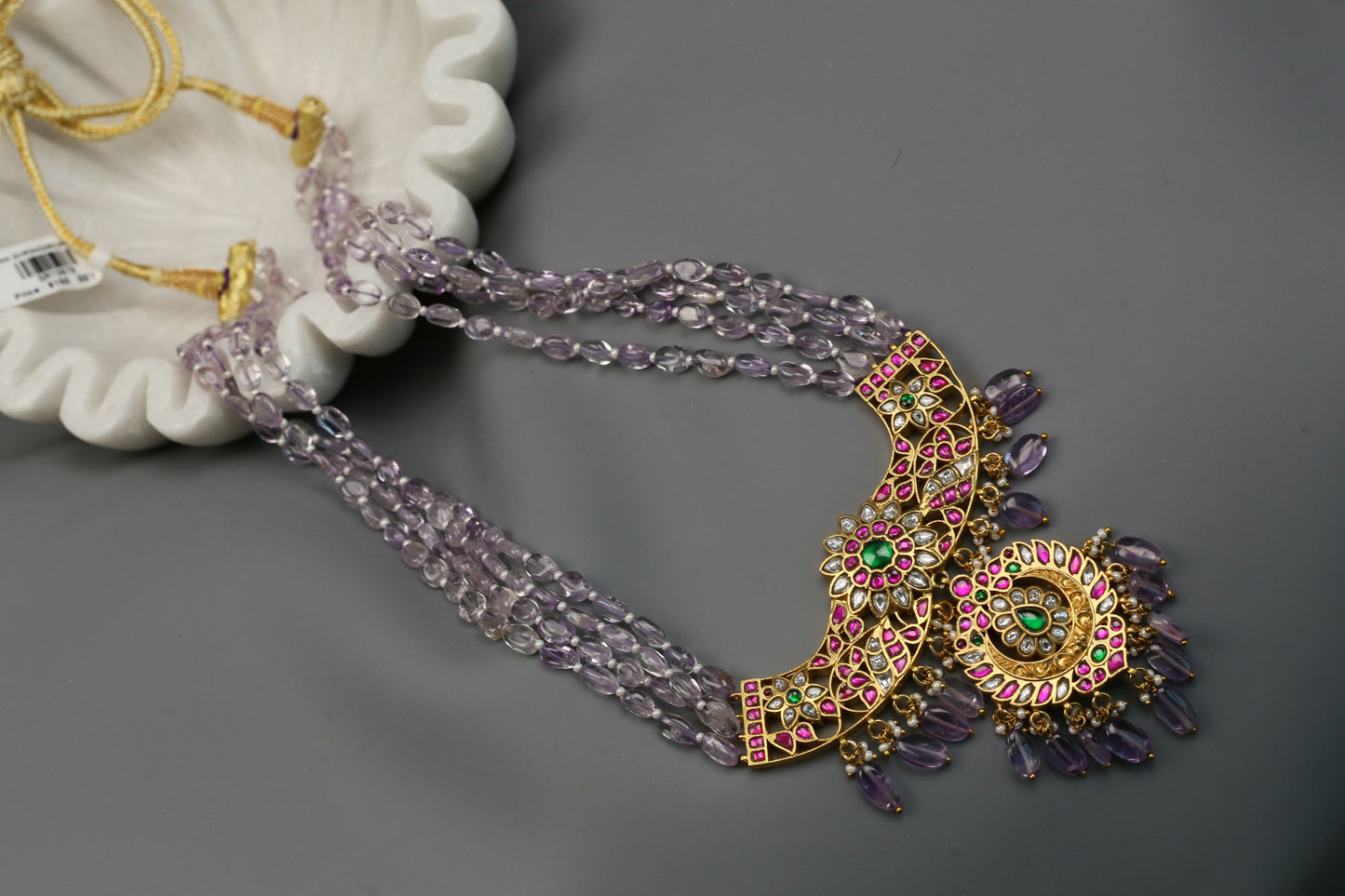 Amethyst Jadau Kundan Necklace