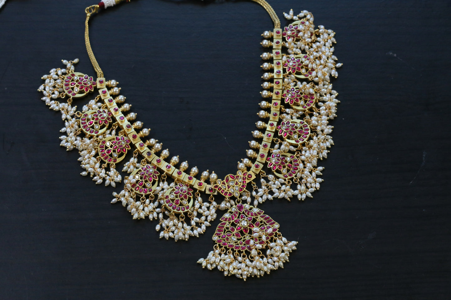 Handmade Ruby Guttapusalu Necklace