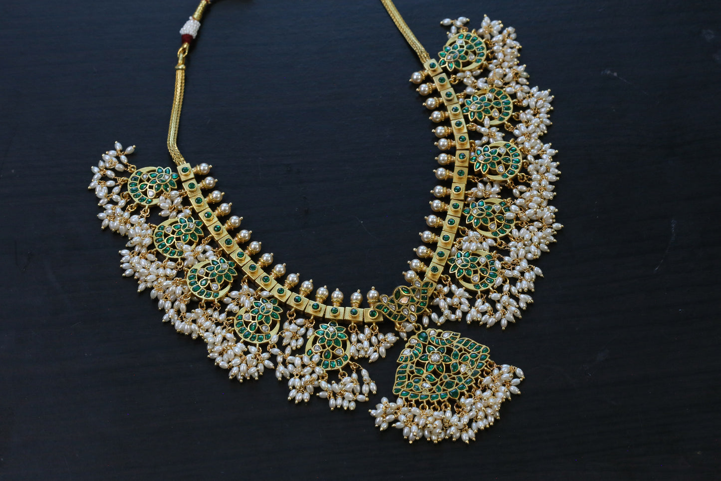 Handmade Green Guttapusalu Necklace
