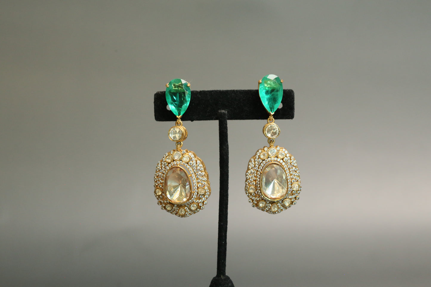 Doublet & Real Moissanite Drops Earrings
