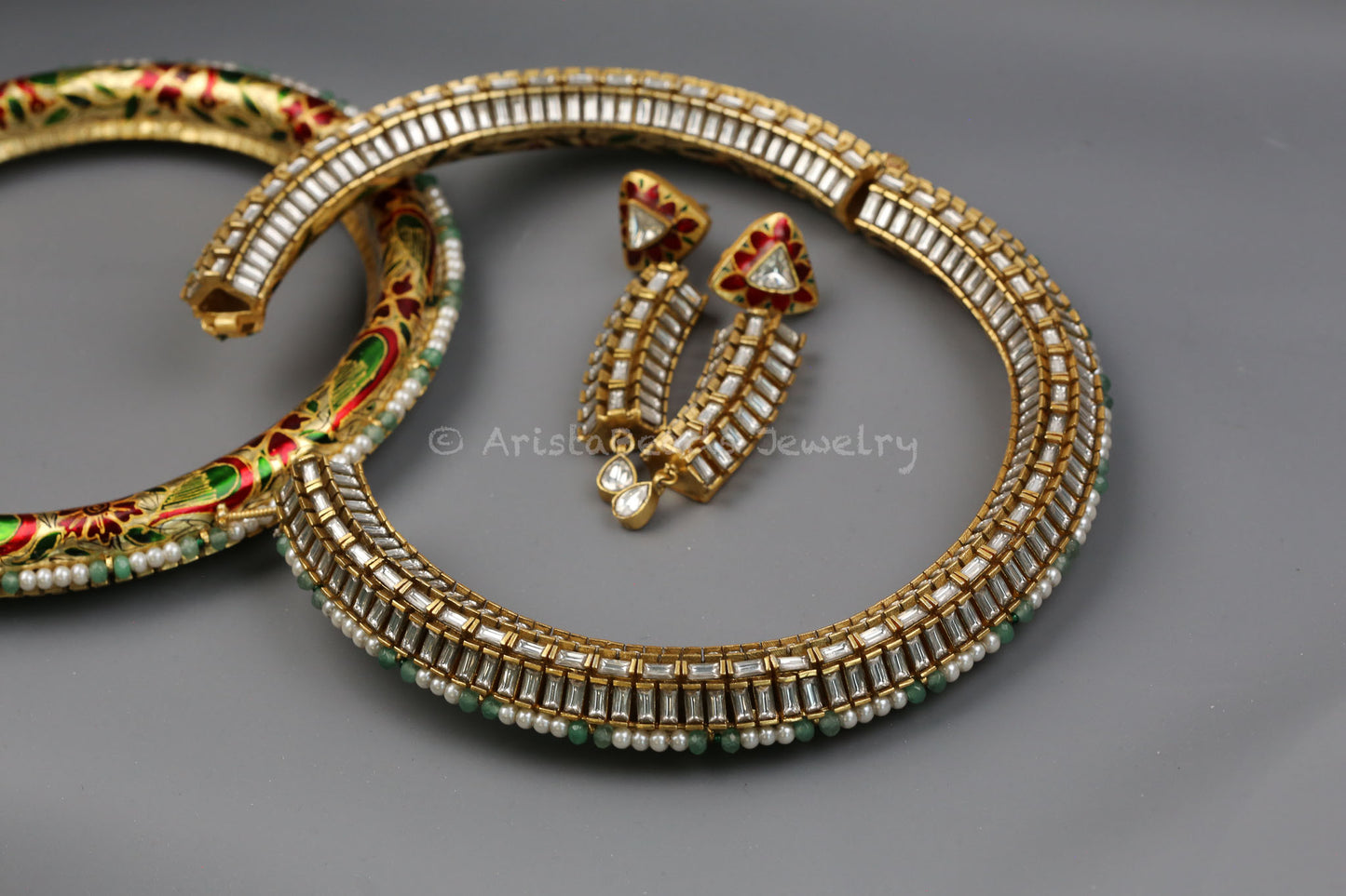 Jodha Jadau Kundan Hasli Set (102-54)