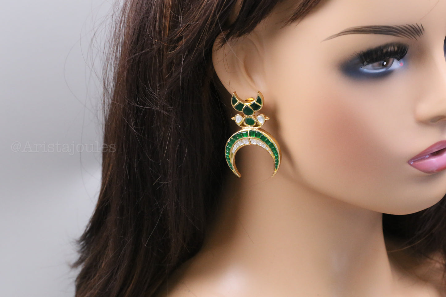 Chandramukhi Jadau Kundan Necklace Set - Green