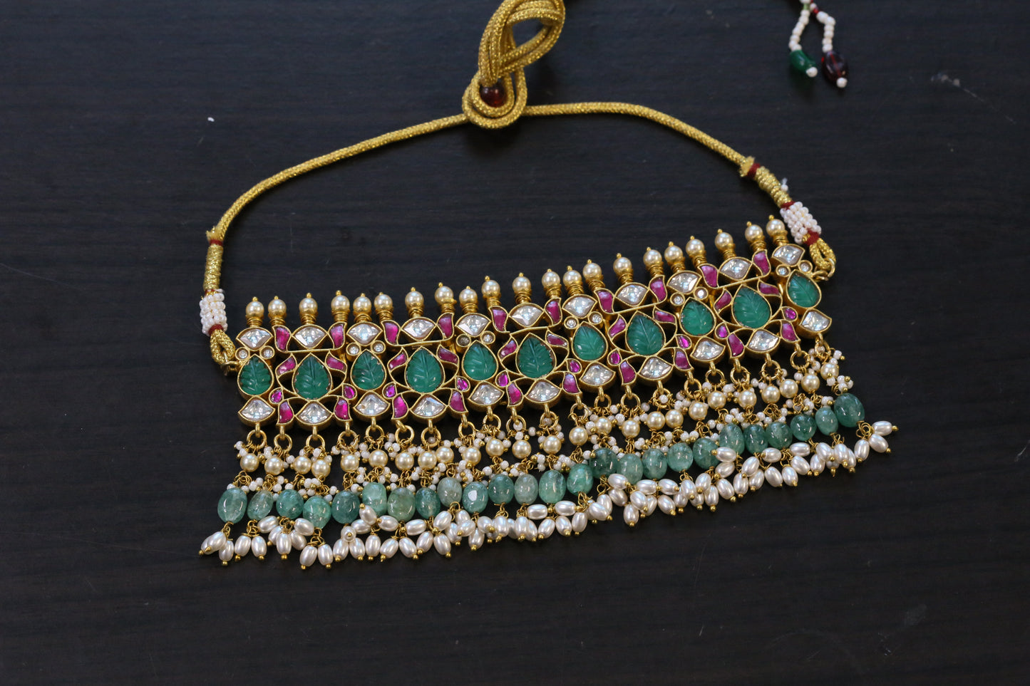 Naira Kundan Jadau Carved Stones Choker