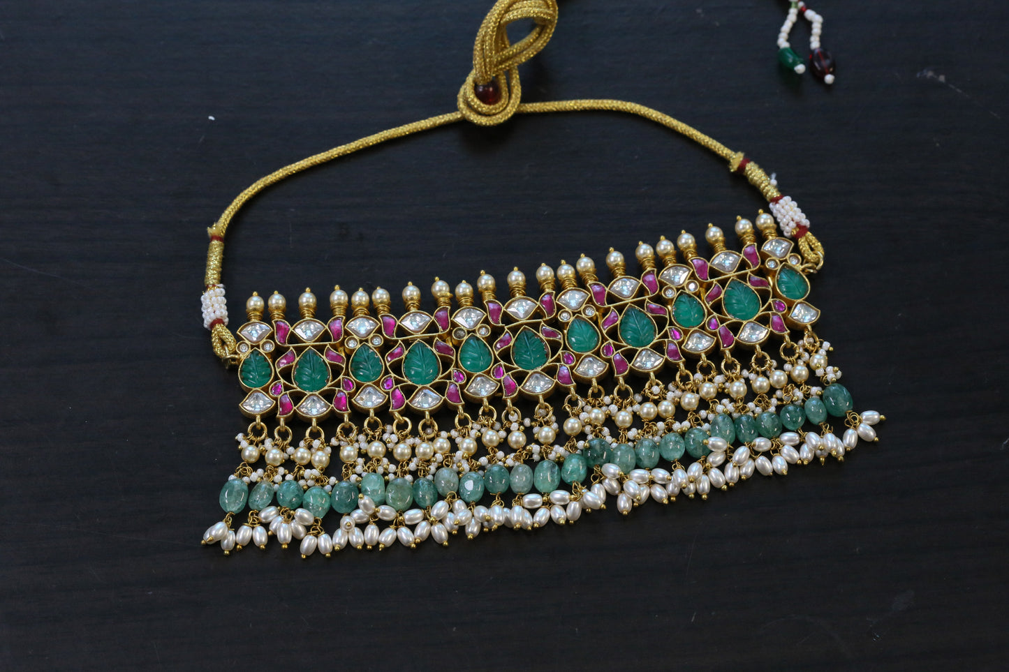 Naira Kundan Jadau Carved Stones Choker