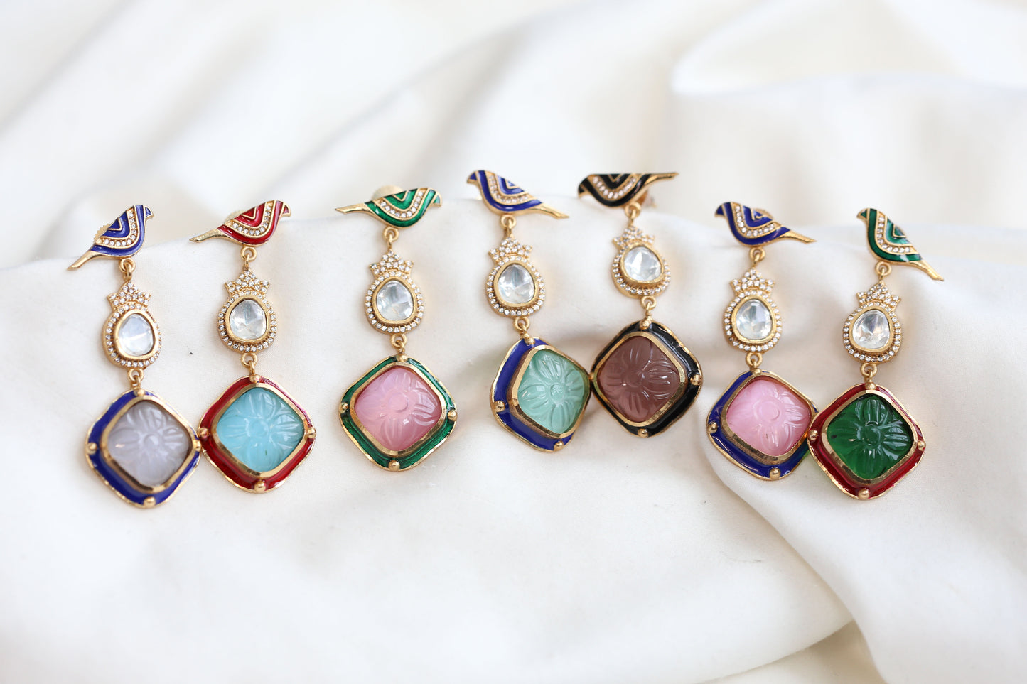 DW Enamel Polki Earrings (101-79)