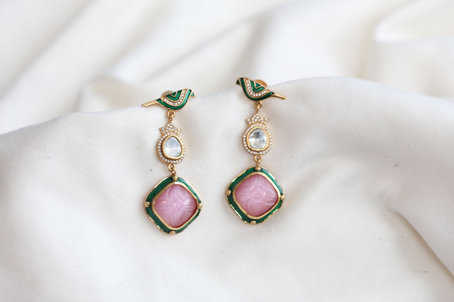 DW Enamel Polki Earrings (101-79)