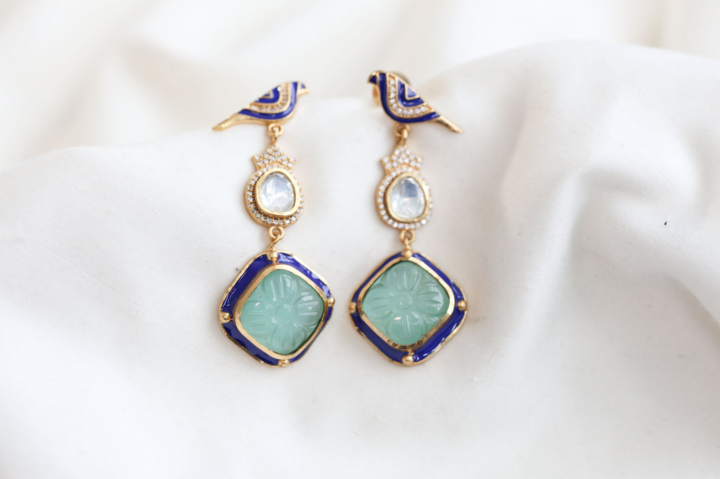 DW Enamel Polki Earrings (101-79)