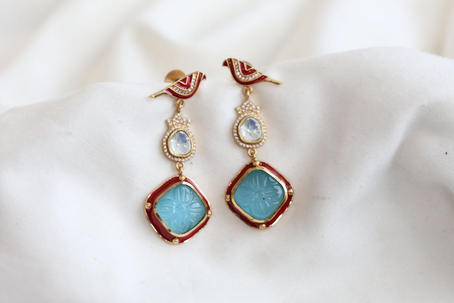 DW Enamel Polki Earrings (101-79)
