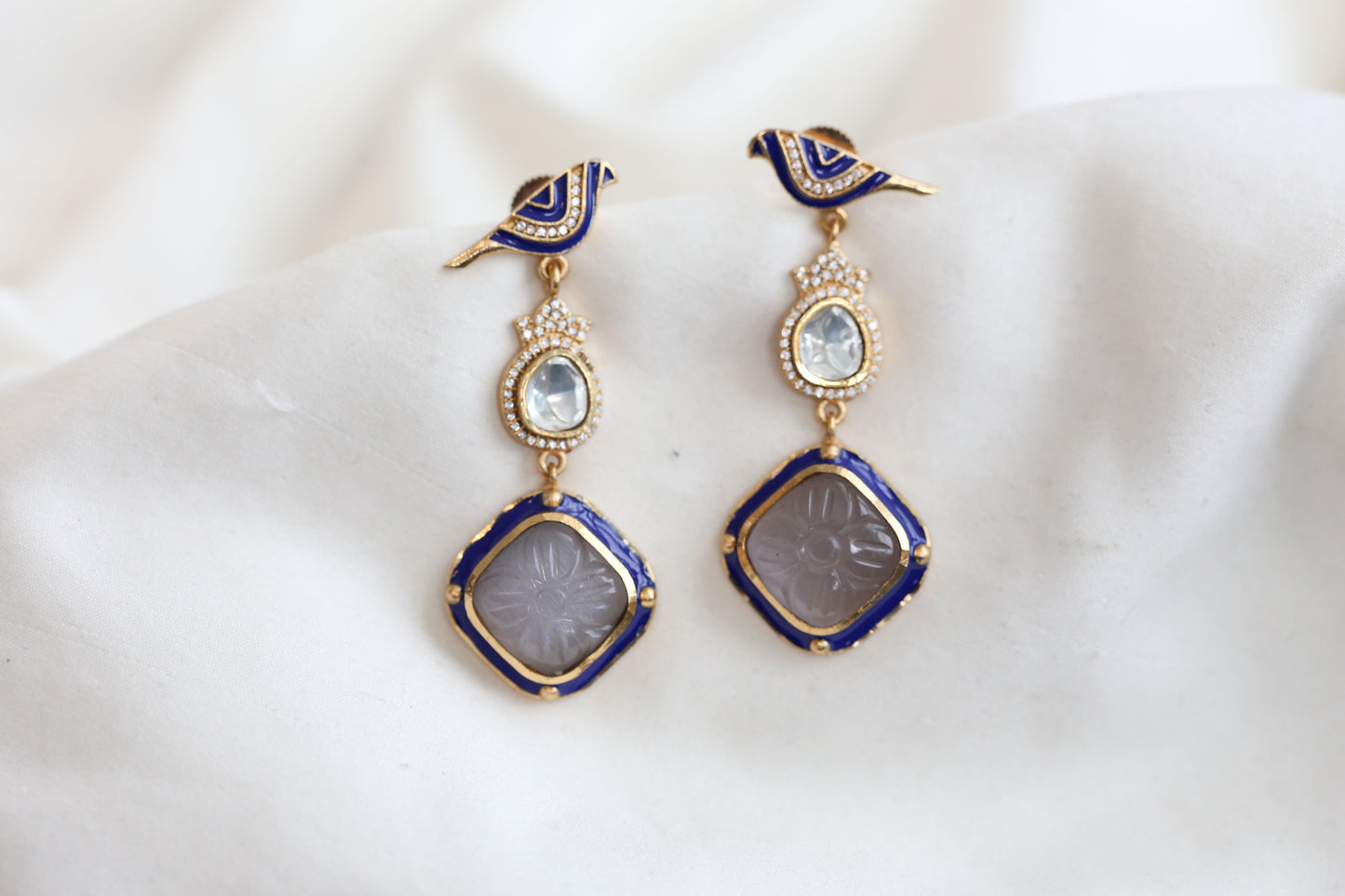 DW Enamel Polki Earrings (101-79)