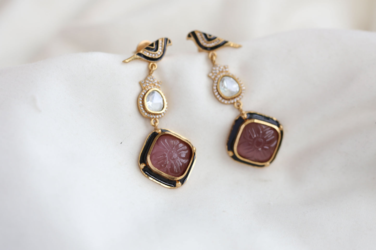 DW Enamel Polki Earrings (101-79)