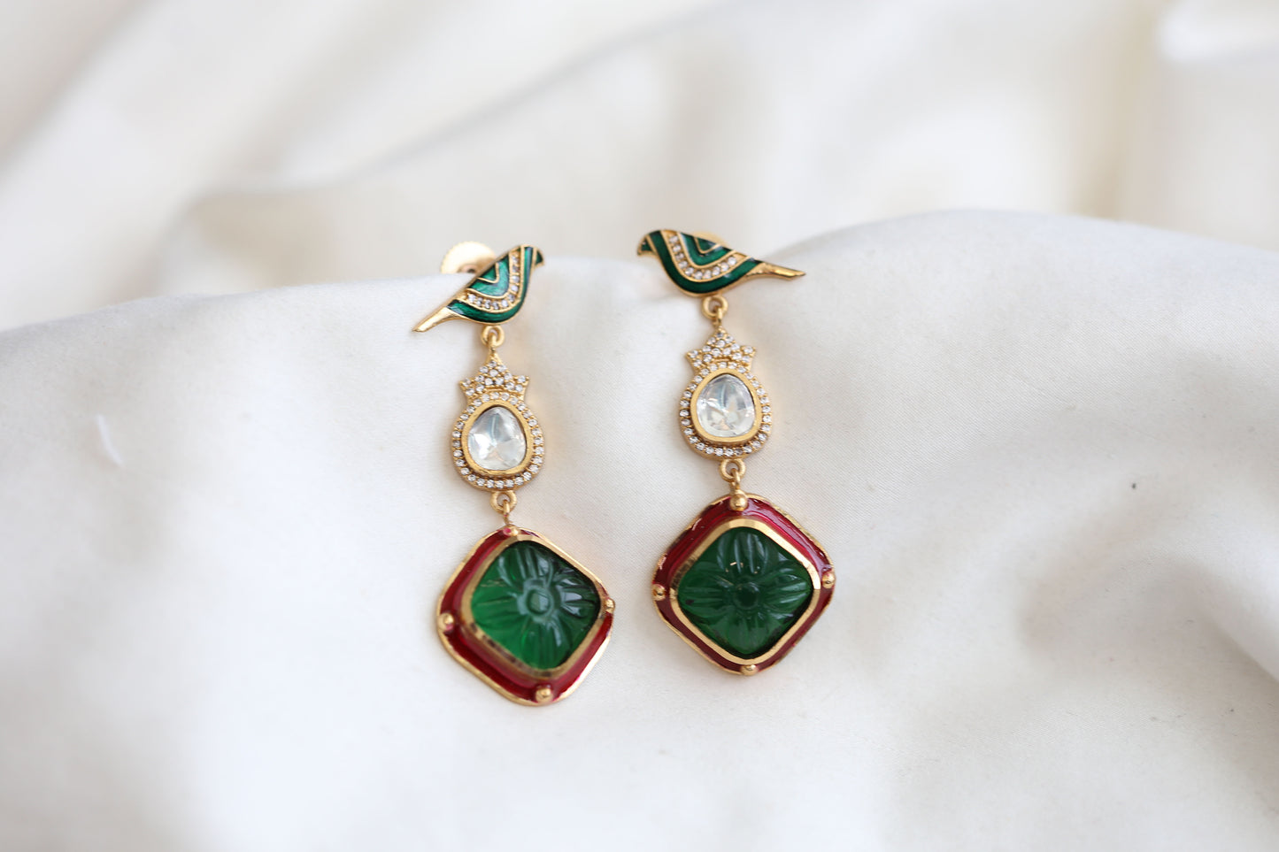 DW Enamel Polki Earrings (101-79)