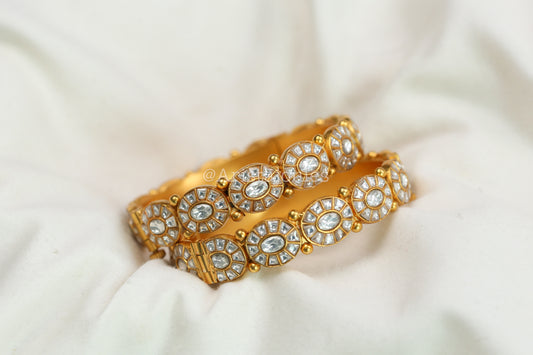 Mahima Jadau Kundan Bangle Set  (Openable)