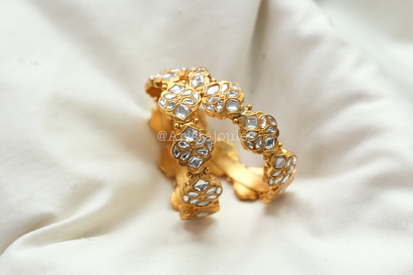 Mahima Jadau Kundan Bangle Set - Style 2 (Openable)