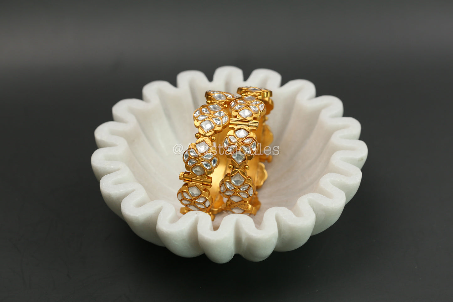 Mahima Jadau Kundan Bangle Set - Style 2 (Openable)