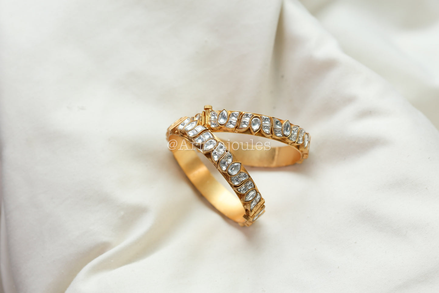 Mahima Jadau Kundan Bangle Set - Style 3 (Openable)