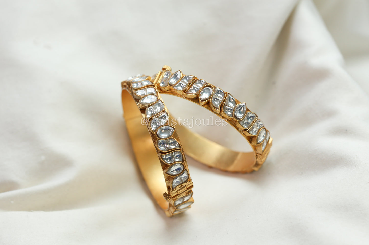 Mahima Jadau Kundan Bangle Set - Style 3 (Openable)