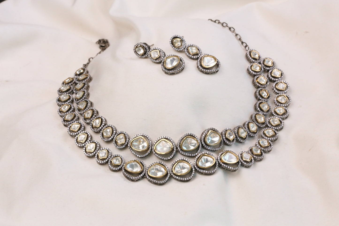 Rupa Victorian Foil Kundan Necklace Set