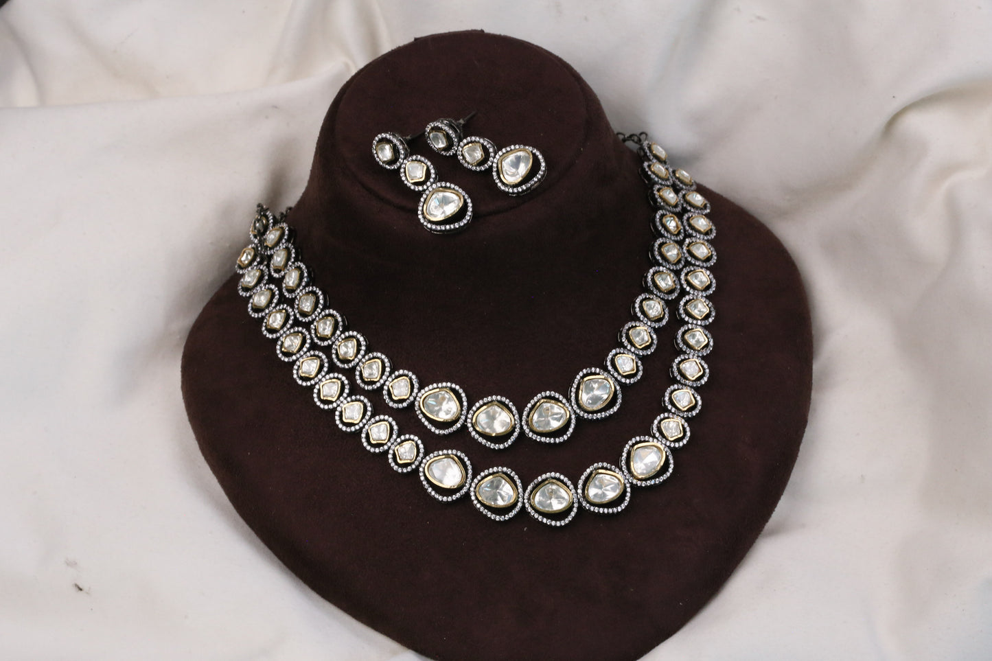 Rupa Victorian Foil Kundan Necklace Set