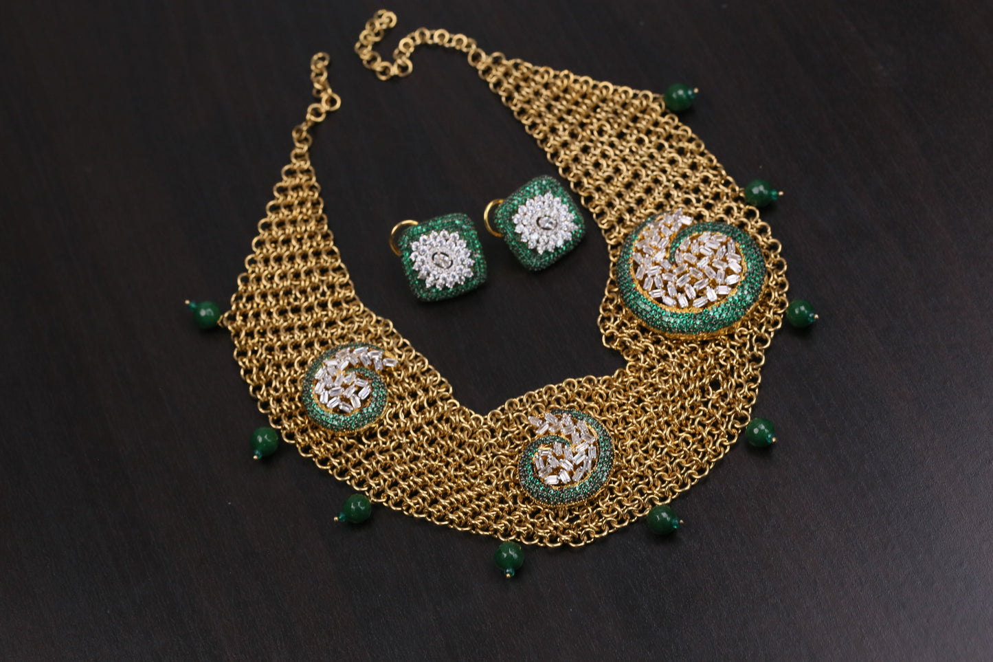 One Of A Kind Designer Mesh Chain Necklace Set