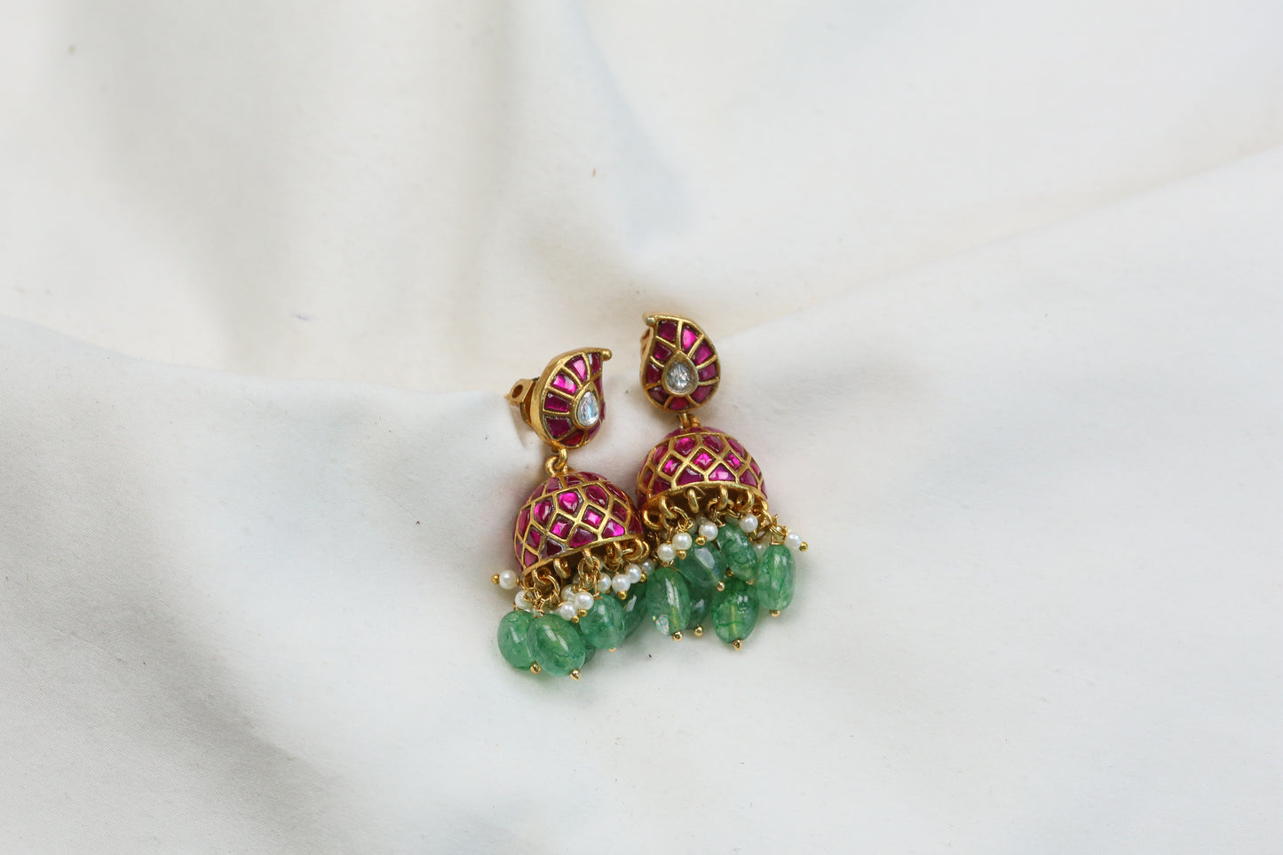 Small Kriti Kundan Jadau Jhumka