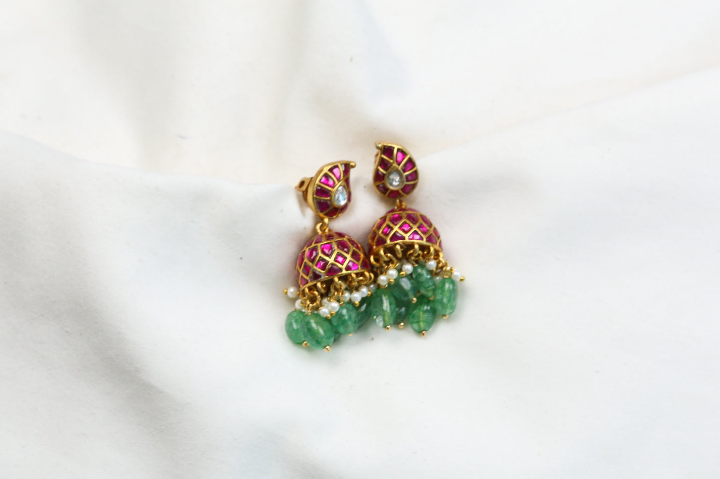 Small Kriti Kundan Jadau Jhumka
