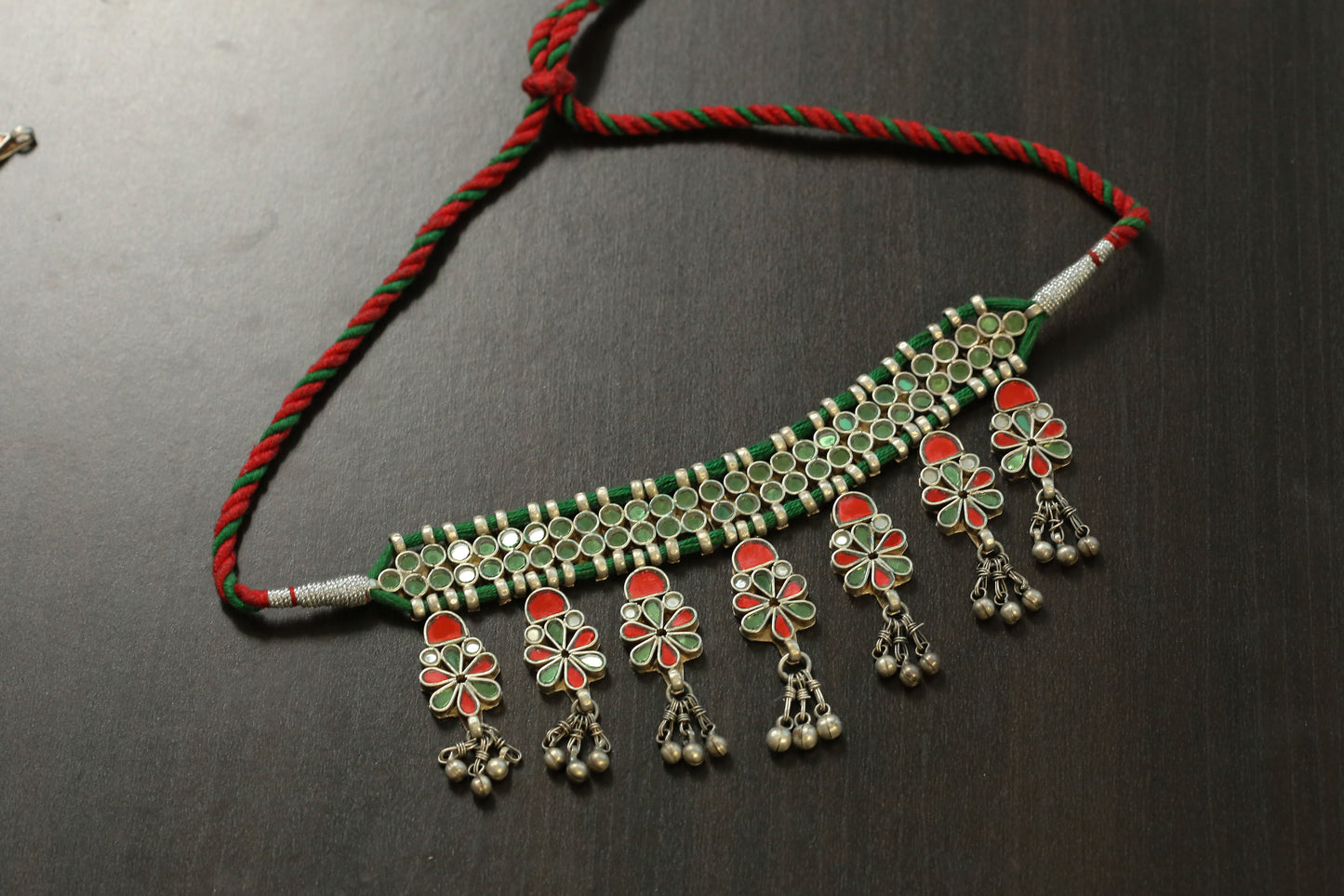 Real Glass Oxidized Necklac (T103-14)