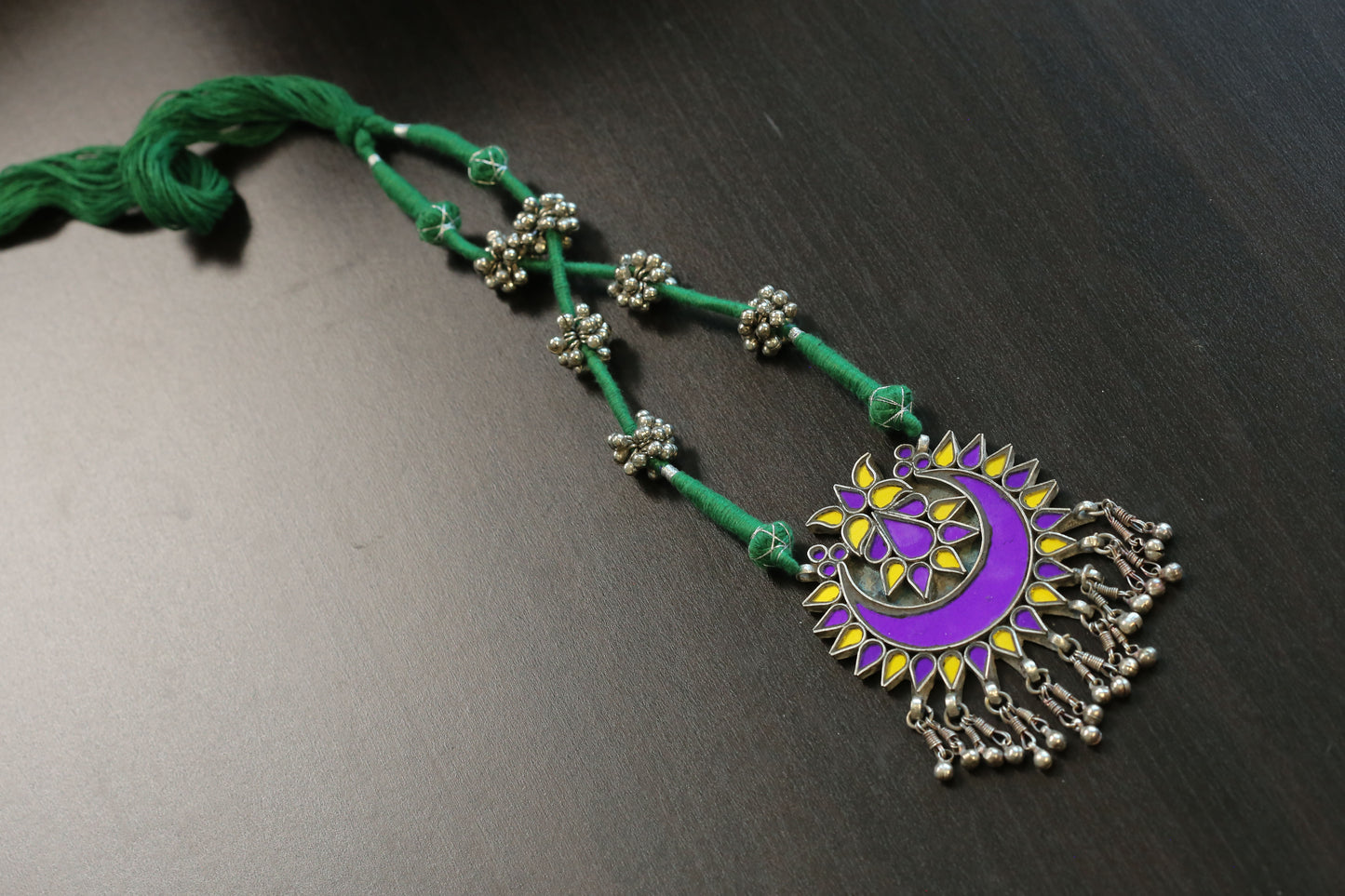 Real Glass Oxidized Necklac (T103-19)