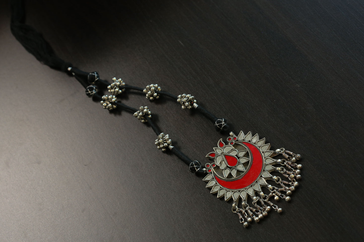 Real Glass Oxidized Necklac (T103-21)