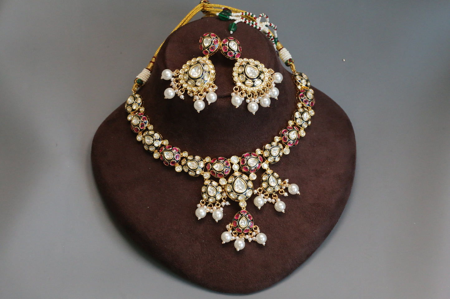 Sonam Meenakari & Kundan Polki Set - Style 1