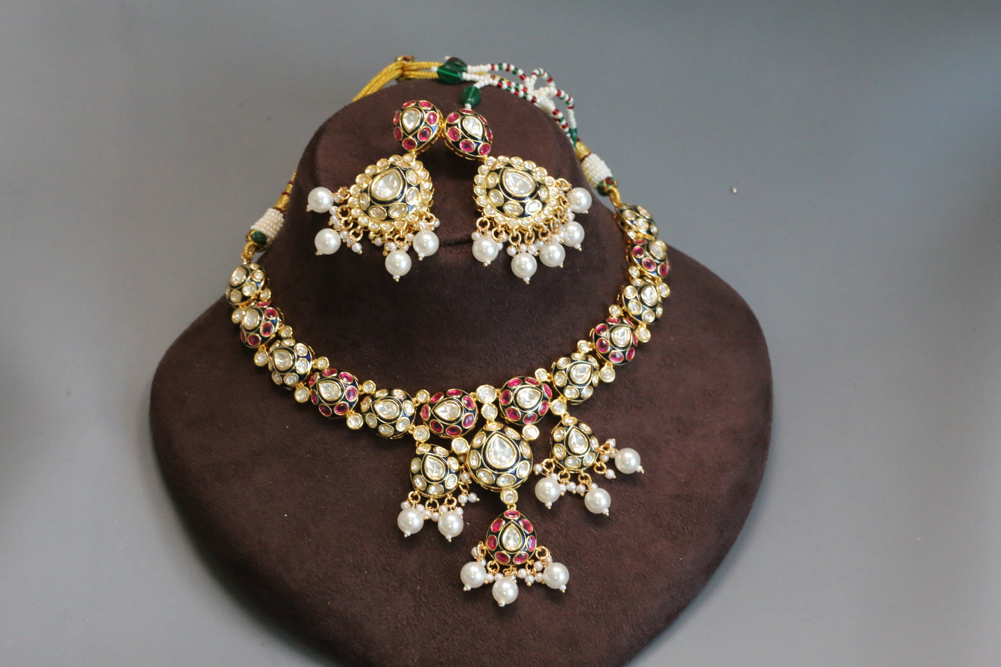 Sonam Meenakari & Kundan Polki Set - Style 1