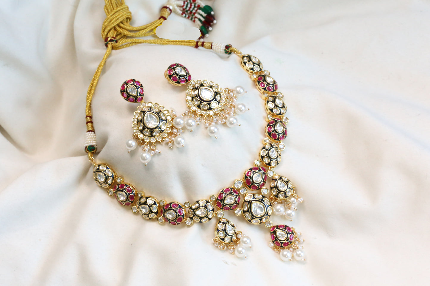 Sonam Meenakari & Kundan Polki Set - Style 1