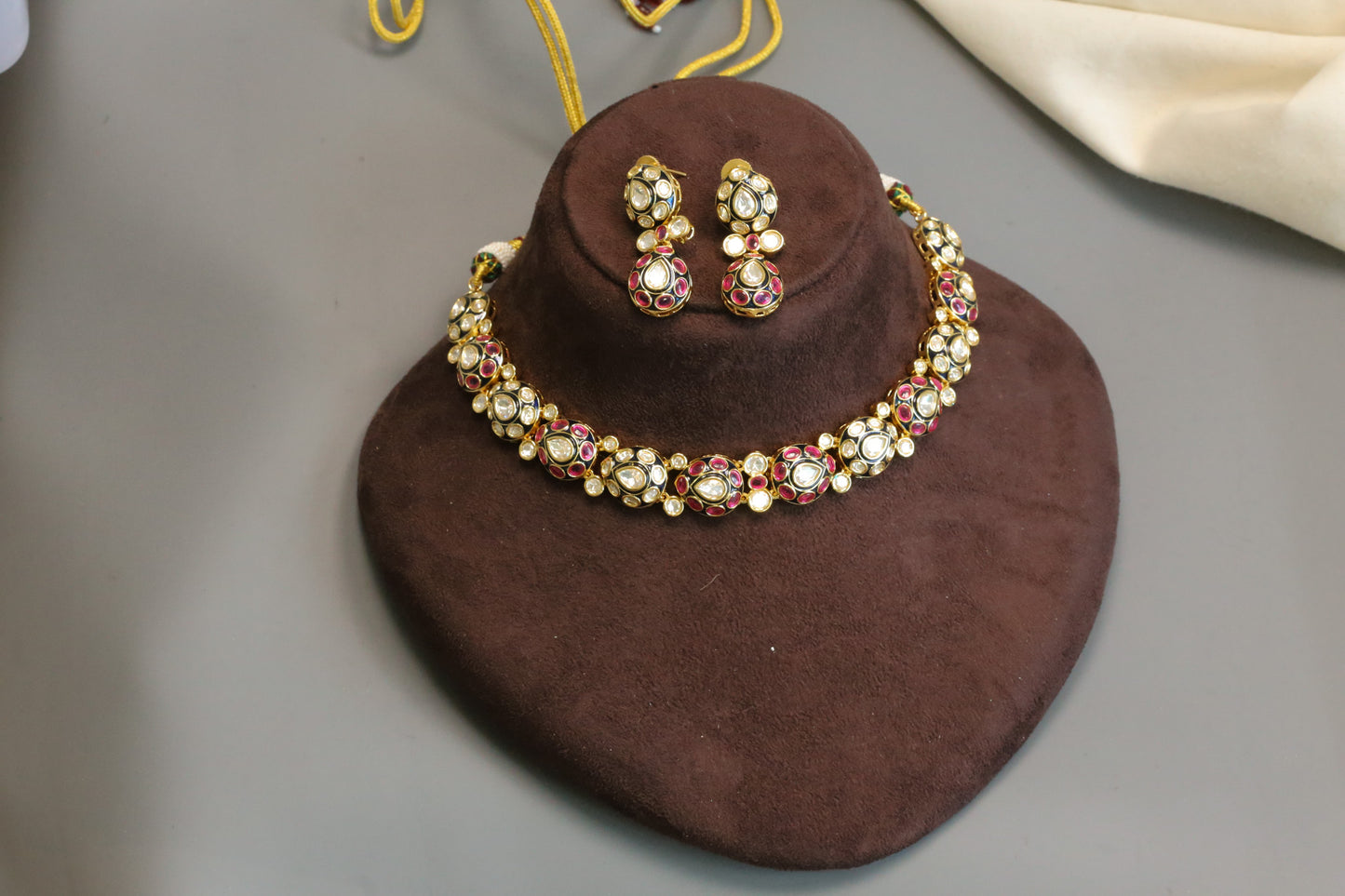 Sonam Meenakari & Kundan Polki Set - Style 2