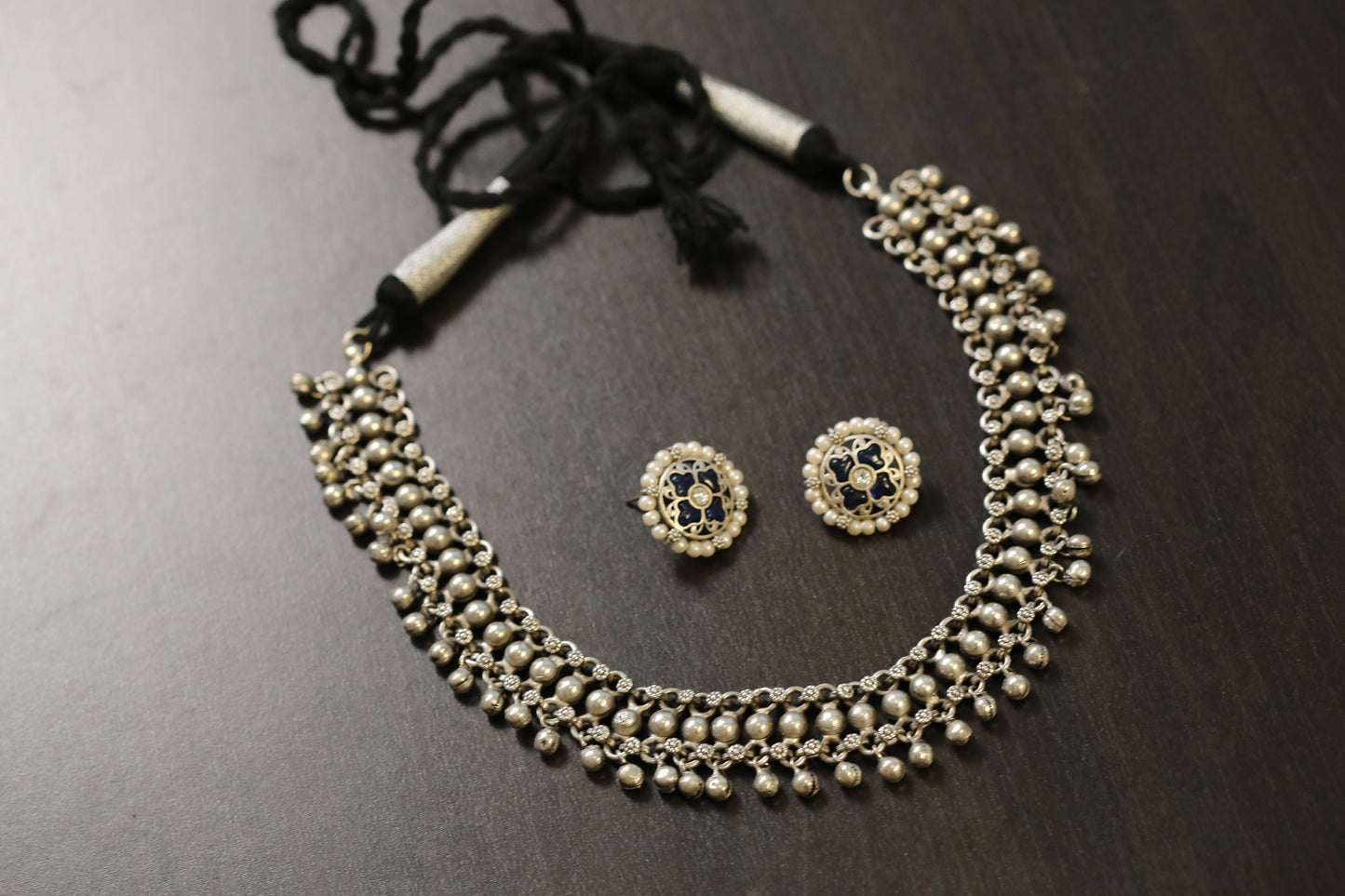 Taruna Dual Tone Oxidized Necklace (T103-27)