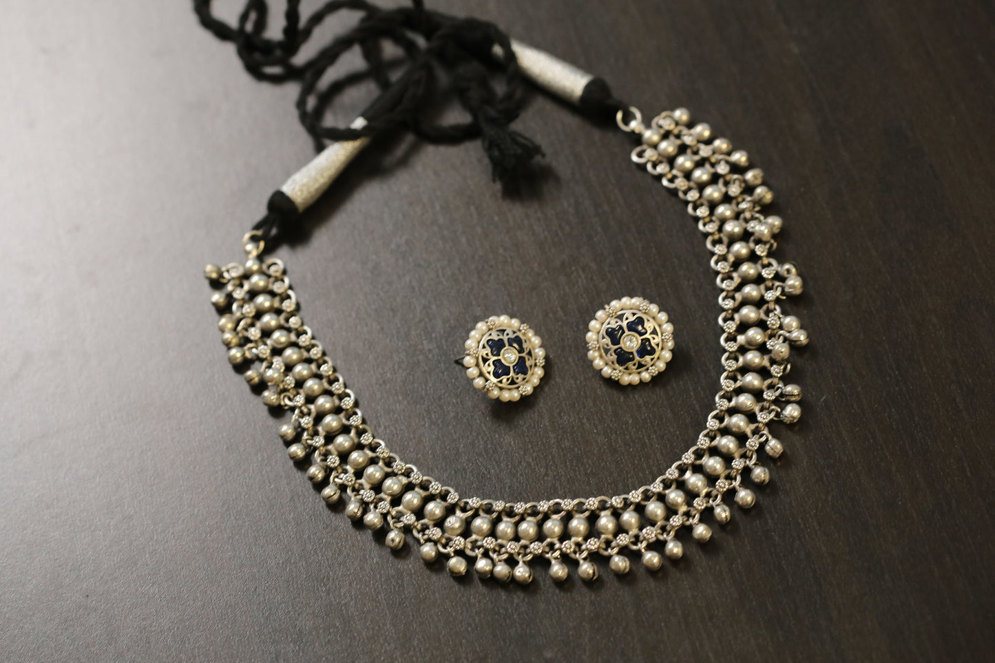 Taruna Dual Tone Oxidized Necklace (T103-27)