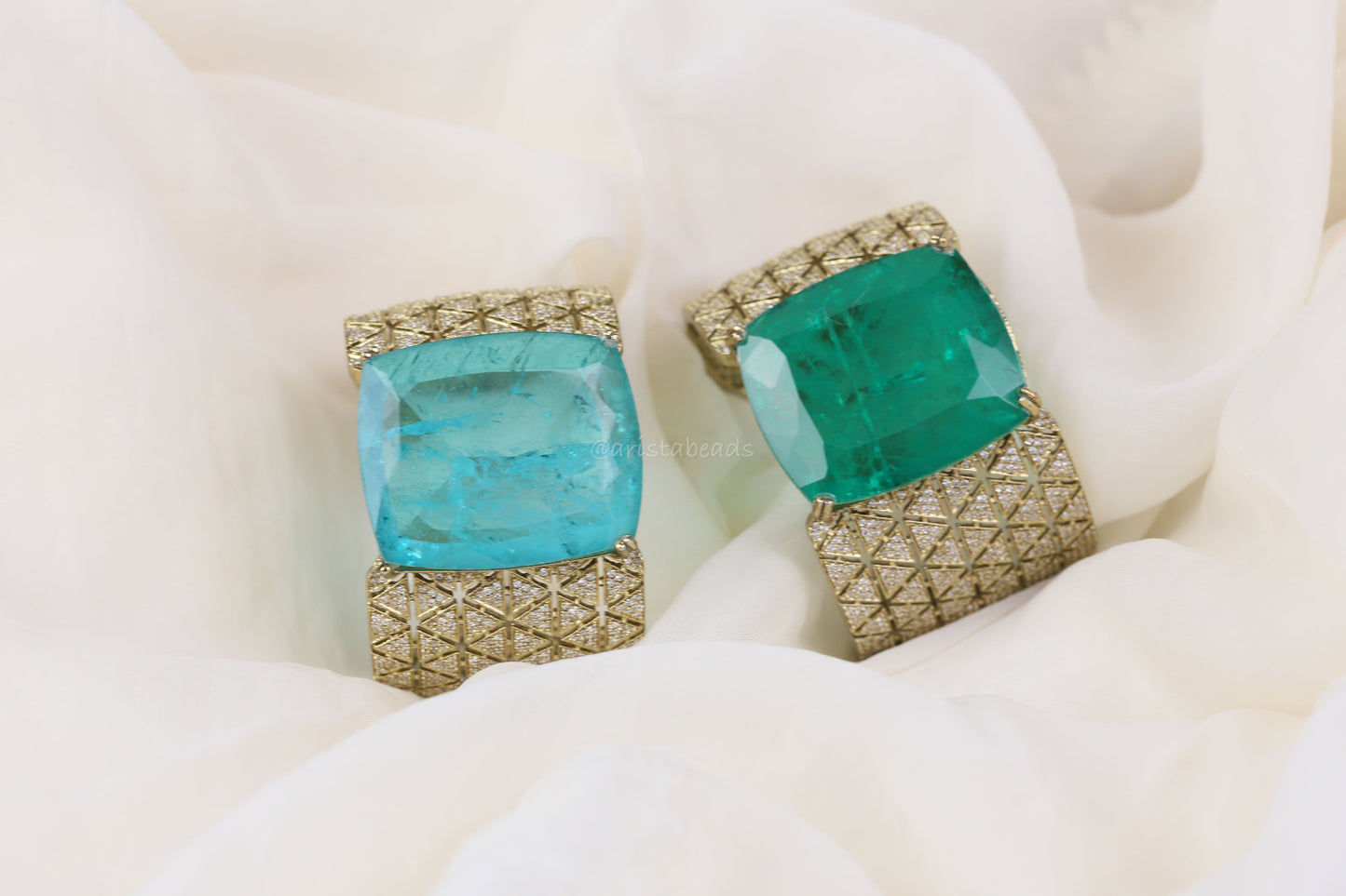 Antique Mehndi Polish Doublet Cuffs (B101-23)